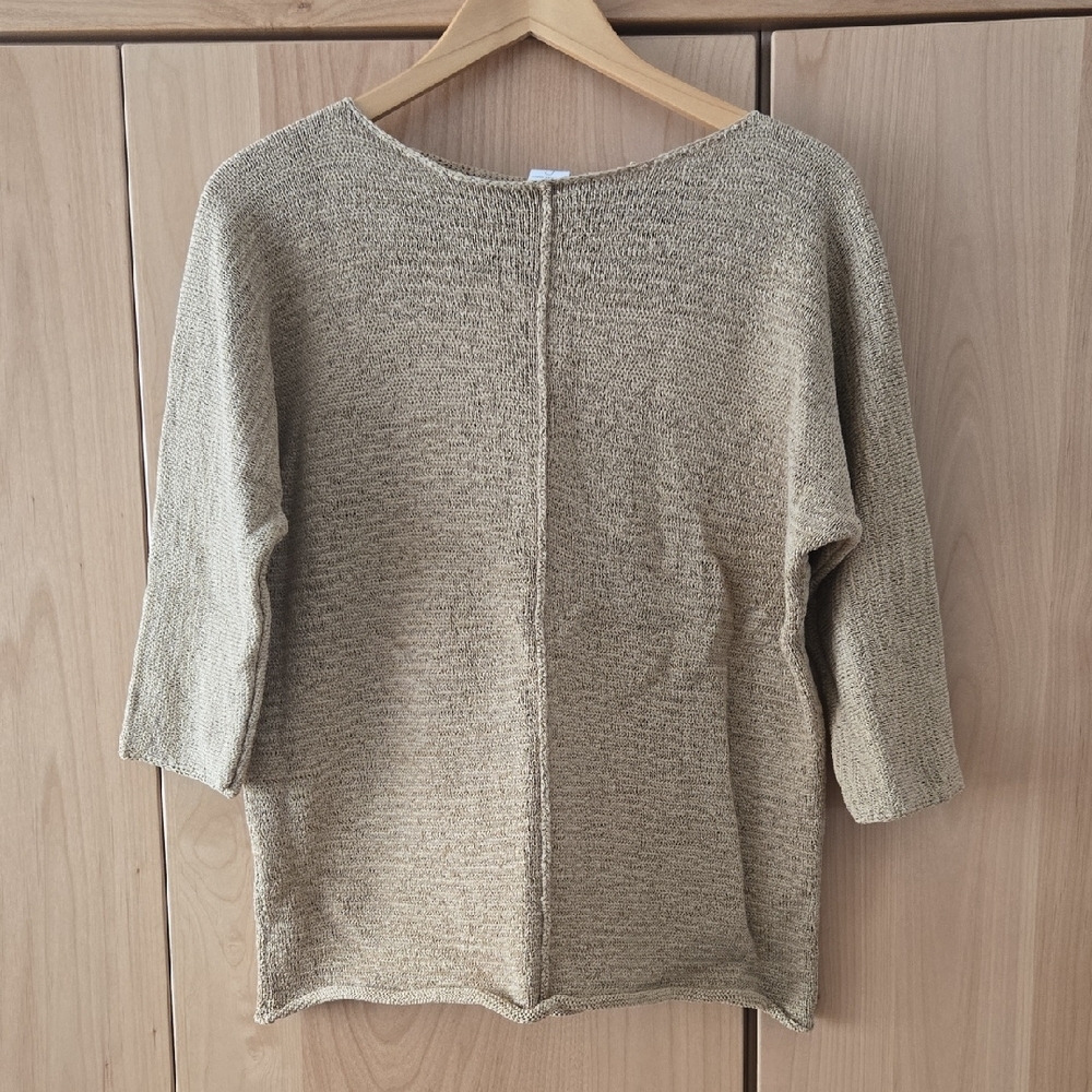 Jones New York Tan Knit Top, VGUC, Quiet Lux Vibes, Comfort Chic, Medium